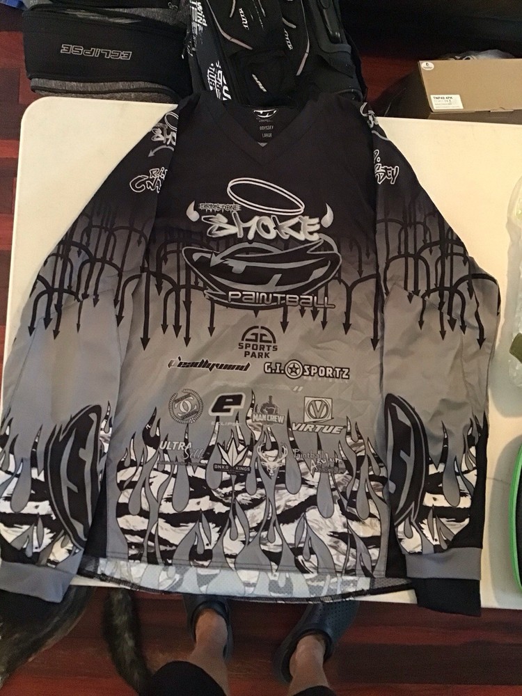 JT Team Smoke Odyssey Pro Paintball Jersey – White – Large