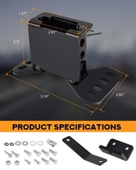 Motorcycle Adjustable Backrest Mounting Hardware Kit Rider Driver Support