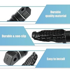 1 Pair Motorcycle Foot Pegs Aluminum Alloy Motorbike Footrests Pedals Black