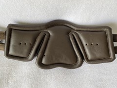 STUBBEN 24″ 60cm Equi-Soft Comfort Dressage GIRTH With Leather PAD Liner~BROWN