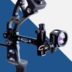 Archery Compound Bow Sights – 1 pin or 5 pins Bow Sight with 8X Scope Lens Right