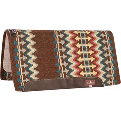 Wool Top 3/4 Inch Saddle Pad 32×34 Chestnut-Lemon OS