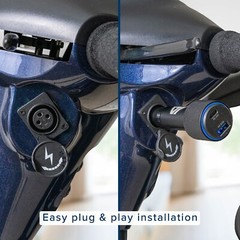 XLR Charging Adapter Dual Ports USB-A & USB-C for Scooter & Power Chair