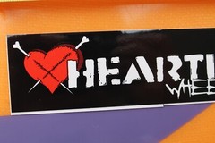 Heartless Wheels Skateboard Gothic Punk Rare Z30B Vintage Skateboarding STICKER
