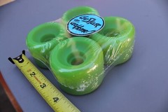 Neon Green 60mm Original 80’s Soft Cruiser Vintage Skateboard WHEELS – Set of 4