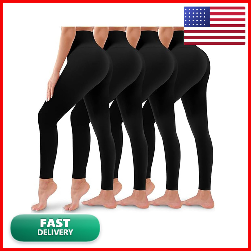 Diravo 4 Pack Black Leggings For Womentights Buttery Soft Tummy Control Pants
