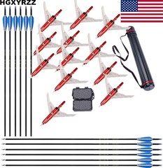 3 Finger Thumb Release Aids 12pcs 31″Archery Arrows Quiver Set Practice Hunting