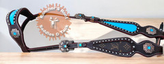 Western Horse Tack Set | Turquoise With Brown Tack set