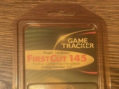 Vintage Game Tracker FirstCut 145 Premium Cut-On-Impact Broadheads NOS 3 Pack