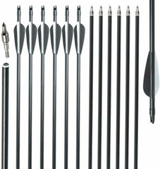 12PCS 30″ OD 8mm Archery Arrows Spine 500 Fiber Shalft For Recurve/Compound Bow