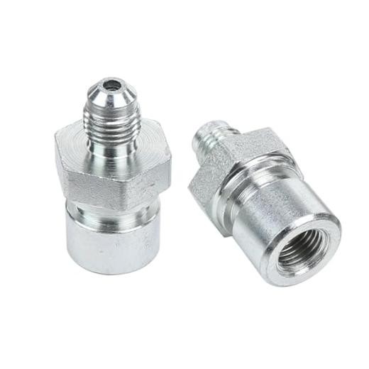 3AN Male to 3/8×24 Inverted Flare Fitting Zinc Steel 3AN to 3/8 x 24 – 2PCS