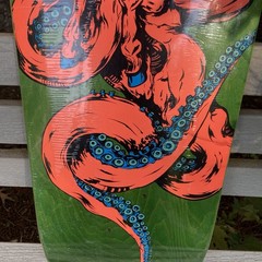 Welcome Seahorse 2 Skateboard Deck Golem Shape 9.25 Green Art Horse Octopus 2019