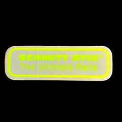 Vtg 1980’s Schmitt Stix Skateboards The Ultimate Rails Sticker In DayGlow Yellow