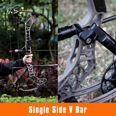 Single Side Adjustable V-Bar Mount Quick Disconnect Bow Rod Stabilizer, Arche…