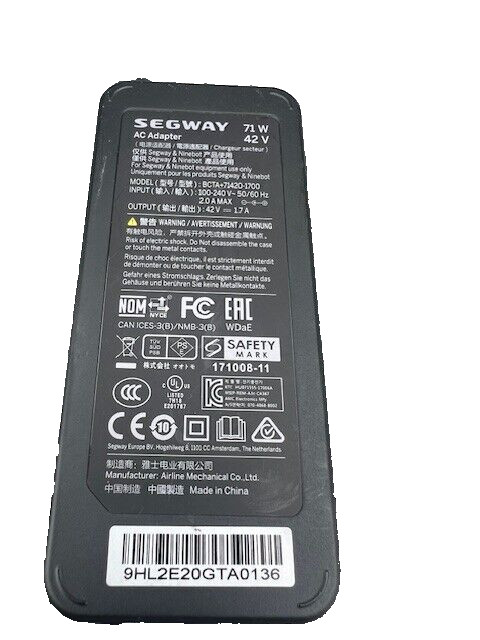 Segway MiniLITE Self-Balancing Scooter Switching Adapter Power Supply