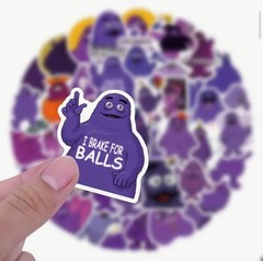 25 Piece Mix Lot 2” Grimace McDonald’s Stickers, Mix, Decals FREE SHIPPING