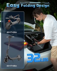 US ADULT ELECTRIC SCOOTER FOLDABLE LONG RANGE HIGH SPEED 25KM/H &DOUBLE SHOCK