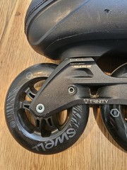 Powerslide Swell PS Triple Black 110 Inline Skates Trinity Sizes M9, W10 Used
