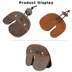 Durable Easy to Install Double-Layer Leather Finger Guard Archery Leather Sheath