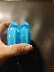 New! 2 Pack 80mm Blue Flashing Rear Wheels Kick Push Scooter Skates Luggage