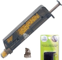 Airsoft Speed Loader 6mm with Adapter 90/155/1600 Rounds BB Gun Tool Accessories