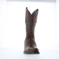 Dingo Gold Rush DI-152 Mens Brown Leather Slip On Cowboy Western Boots