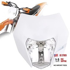 Dirt Bike Headlight,Motorcycle Headlight Headlamp Universal for normal white