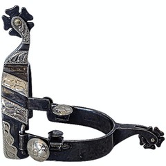 Classic Equine Cowboy Spurs Pair of 2 Right Side Straight Cloverleaf Spurs