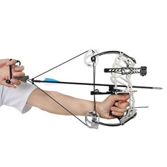 R/LH Archery Mini Compound Bow Arrow Kit Short Axis Bow 15-32lbs 13″Bow Hunting