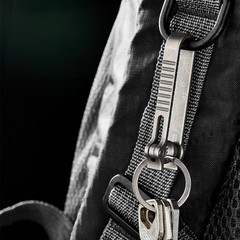 Titanium Alloy EDC Belt Clip Carabiner No-Spring Hook Key Holder Lightweight