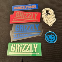 NEW! Lot of 8 Grizzly Griptape Stickers Skateboarding NEFF Metal Mulisha
