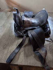 Vintage Simco Western Saddle Rustic Ranch Decor Restoration Project- As Is