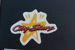 City Stars Skateboards Mad Circle Clear OG Z14B Vintage Skateboarding STICKER