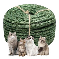 Green Sisal Rope 1/4 Inch by 49-Feet for Cat inch 49 feet, Color