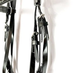 Horse English Tack Soft Biothane Bridle with Free Reins & Loose Ring Bit