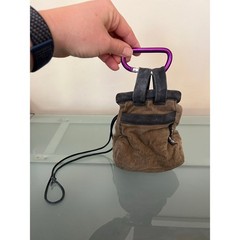 Brad’s bag rock gym climbing chalk bag w/ chalk ball sock corduroy brown boulder