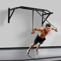 Pull Up Bar,Multi-Grip Wall Mounted Pull Ups,50 in Width Multifunctional Chin Up
