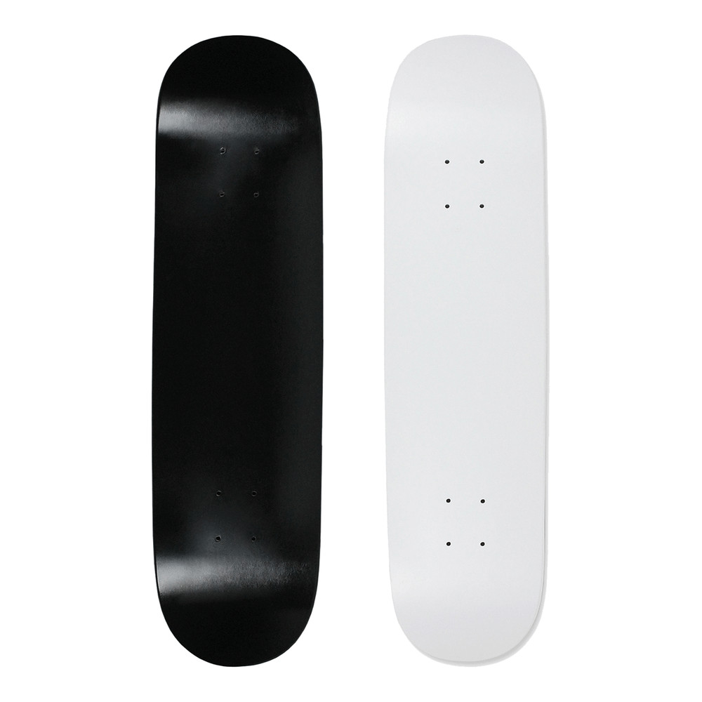 2 Blank Skateboard Decks Package 8.0 Dip Black and Dip White