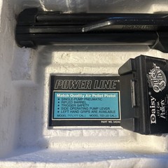 VINTAGE DAISY POWER LINE 717 AIR PISTOL ORIGINAL BOX & PAPERWORK With Steel