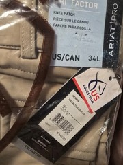 Ariat Women’s Tri Factor Grip Knee Patch Breech Tan 34L