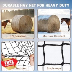 GmTonty 6×6 Ft Hay Net Horse Slow Feed Knotless