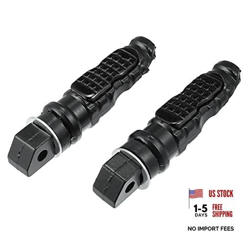 1 Pair Motorcycle Foot Pegs Aluminum Alloy Motorbike Footrests Pedals Black