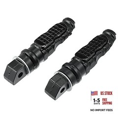 1 Pair Motorcycle Foot Pegs Aluminum Alloy Motorbike Footrests Pedals Black