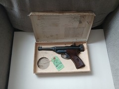 NOS VINTAGE HY SCORE PRO TARGET .177 CAL PELLET AIR PISTOL IN ORIGINAL BOX NICE