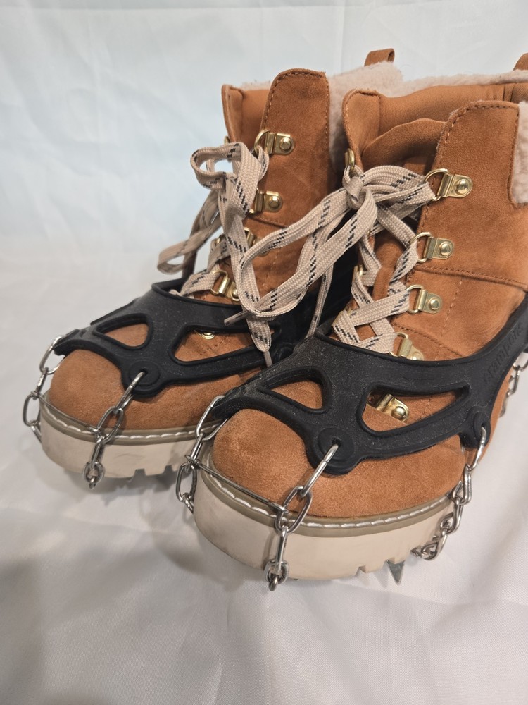 Ice Cleats Crampons 28 Spikes Anti Slip Traction With Boots St. Johns Bay 10 Wom