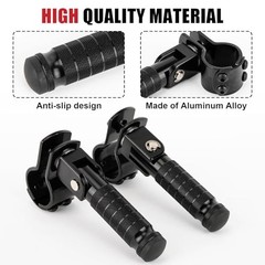 Universal M8 Motorcycle Foot Pegs – 90 Degree Foldable Footpegs CNC Anti-Skid