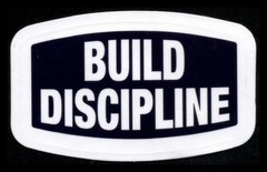 Build Discipline Skateboarding Sticker 3 Inches x 2 Inches Skateboard Decals