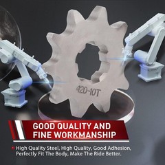 Motorcycle 420-10T Front Sprocket 17mm for 50cc 70cc 90cc 110cc 125cc Dirt