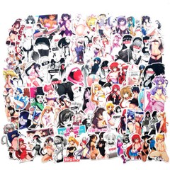 US 100-200 Pcs Sexy Anime Stickers Waifu Girl Explicit Beautiful Gorgeous Vinyl