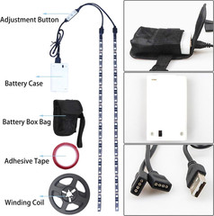 LED Lights for Scooter – 4 Pcs Electric Strip Light Battery Operated
